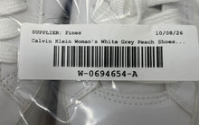 Load image into Gallery viewer, Calvin Klein Womens Hallen White Gray Peach Lace-Up Sneaker Shoes Size 8M
