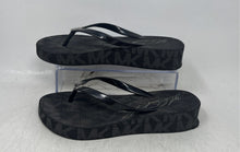 Load image into Gallery viewer, Michael Kors Womens Black And Gray Slip-On Platform Flip-Flop Sandals Size 8M
