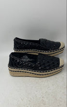 Load image into Gallery viewer, Karl Lagerfeld Womens Desta Black Leather Slip-On Espadrille Flats Size 6.5 B
