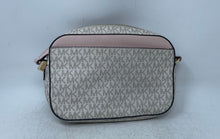 Load image into Gallery viewer, Michael Kors Womens Jet Set Beige Monogram Print Leather Crossbody Bag
