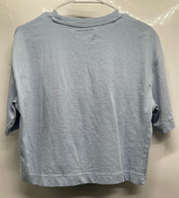 Load image into Gallery viewer, Zara Girls Blue Cotton Short Sleeve Crew Neck Cropped T-Shirt Size 13-14 Years
