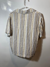 Load image into Gallery viewer, Banana Republic Womens Multicolor Striped Cropped Button-Up Shirt Size XS
