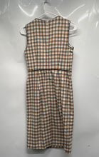 Load image into Gallery viewer, Ann Taylor Womens Multicolor Plaid Back-Zip Sleeveless Sheath Dress Size 00P
