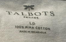 Load image into Gallery viewer, Talbots Womens Beige Cotton Long Sleeve Round Neck Regular Fit T-Shirt Size LP
