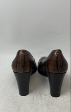 Load image into Gallery viewer, Via Spiga Womens Brown Animal Print Leather Mary Jane Block Pump Heels Size 6.5M
