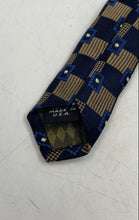 Load image into Gallery viewer, Valentino Mens Blue Brown Printed Adjustable Pointed Tie
