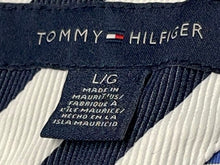 Load image into Gallery viewer, Tommy Hilfiger Mens Blue White Striped Cotton Long Sleeve Button-Up Shirt Size L
