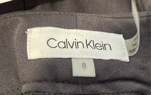 Load image into Gallery viewer, Calvin Klein Womens Gray Flat Front Straight Leg Casual Ankle Pants Size 8
