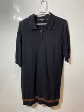 Load image into Gallery viewer, Karl Lagerfeld Mens Black Cotton Short Sleeve Collared Polo Shirt Size M
