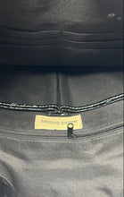 Load image into Gallery viewer, Alfred Dunner Womens Black Faux Patent Leather Croc Embossed Buckle Shoulder Bag
