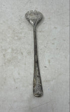 Load image into Gallery viewer, Silver-Plated Decorative Textured Handle Flatware Long Serving Salad Fork
