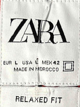 Load image into Gallery viewer, Zara Mens Multicolor Leaf Print Short Sleeve Relaxed Fit Button-Up Shirt Size L
