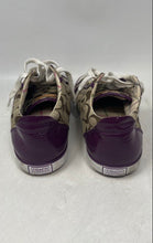 Load image into Gallery viewer, Coach Womens Barrett Q322 Beige Purple Lace-Up Low Top Sneakers Shoes Size 9 B

