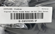 Load image into Gallery viewer, Model GN-501 Black Digital Photo Frame With Power Adapter Not Tested

