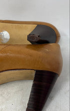 Load image into Gallery viewer, Bandolino Womens Brown Leather Slip-On Almond Toe Block Pump Heels Size 7.5M
