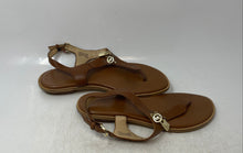 Load image into Gallery viewer, Michael Kors Womens Suki Brown Leather Open Toe Flat Thong Sandals Size 6.5 M
