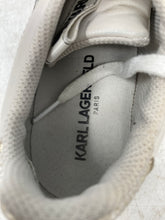 Load image into Gallery viewer, Karl Lagerfeld Womens Violet White Silver Leather Platform Sneakers Shoes EU 37
