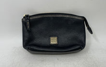 Load image into Gallery viewer, Dooney &amp; Bourke Womens Black Pebbled Leather Pouch Wallet Small
