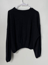 Load image into Gallery viewer, Zara Womens Black Ribbed Knit Long Sleeve Pullover Sweater Size Medium
