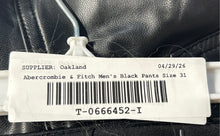 Load image into Gallery viewer, Abercrombie &amp; Fitch Mens Black Leather Curve Love High Rise Ankle Pants Size 31
