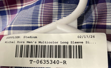 Load image into Gallery viewer, Michael Kors Mens Multicolor Plaid Regular Fit Dress Shirt Size 18 34/35 2XL
