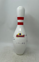 Load image into Gallery viewer, Vintage Sparez Unisex Adults White Red Stripe Full Size Bowling Pin Equipment
