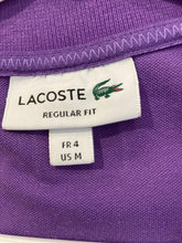 Load image into Gallery viewer, Lacoste Mens Purple Short Sleeve Spread Collar Regular Fit Polo Shirt Size M
