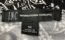 Load image into Gallery viewer, INC International Concepts Womens Black White Printed Blouse Top Size M
