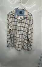 Load image into Gallery viewer, Faconnable Tailored Denim Mens Multicolor Plaid Regular Fit Button-Up Shirt Sz L
