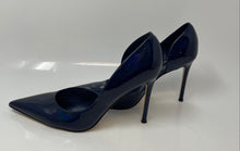 Load image into Gallery viewer, Nine West Womens Folowe Blue Leather Slip-On Pointed Toe D'Orsay Heels Size 9.5M
