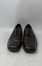 Load image into Gallery viewer, Natha Studio Mens Dark Brown Leather Lace-Up Derby Dress Shoes Size 10
