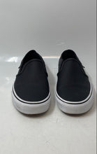 Load image into Gallery viewer, Vans Womens Asher Black Leather Perforated Slip-On Sneaker Shoes Size 8.5
