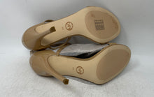 Load image into Gallery viewer, Michael Kors Womens Beige Leather Open Toe Stiletto Ankle Strap Heels Size 9M
