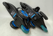 Load image into Gallery viewer, Cardiff Skate Co. Unisex Cruiser Blue Black Adjustable 4-Wheel Skates Size S
