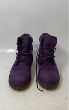 Load image into Gallery viewer, Timberland Girls Premium 6" A14T3 Purple Leather Round Toe Ankle Boots Size 4.5
