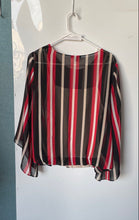 Load image into Gallery viewer, Alfani Womens Multicolor Striped Long Sleeve Blouse Top Size XL

