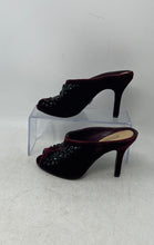 Load image into Gallery viewer, Michael Kors Womens Burgundy Crystal Embellished Stiletto Mule Heels Size 5.5M
