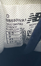 Load image into Gallery viewer, New Balance Mens 550 BB550WA1 White Blue Lace-Up Sneaker Shoes Size 9.5 D
