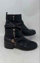 Load image into Gallery viewer, Vince Camuto Womens Warby Black Leather Round Toe Ankle Biker Boots Size 9M
