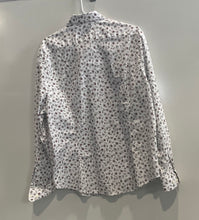Load image into Gallery viewer, Express 1MX Mens White Floral Print Long Sleeve Slim Fit Button-Up Shirt Size L
