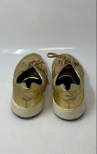 Load image into Gallery viewer, Osklen Womens Soho Gold Tone Leather Lace-Up Low Top Sneakers Shoes Size EU 39
