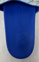 Load image into Gallery viewer, Karl Lagerfeld Womens Hazlet Blue Open Toe Slip-On Slide Sandals Size 9M
