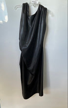 Load image into Gallery viewer, Zara Womens Black Sleeveless Round Neck Regular Fit Back Zip Sheath Dress Size L
