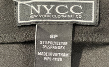 Load image into Gallery viewer, NYCC New York Clothing Co. Womens Black Flat Front Regular Fit Ankle Pants Sz 8P
