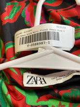 Load image into Gallery viewer, Zara Womens Black Multicolor Floral Dress Size L

