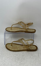 Load image into Gallery viewer, Coach Womens Natalee Jelly Yellow Signature Print Open Toe Thong Sandals Size 5
