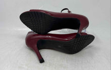Load image into Gallery viewer, Worthington Womens Wine Leather Buckle Stiletto Pump Heels Size 7 1/2M
