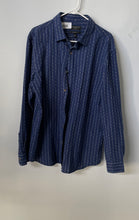 Load image into Gallery viewer, Banana Republic Mens Blue White Printed Untucked Fit Button-Up Shirt Size L
