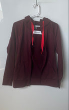 Load image into Gallery viewer, The North Face Womens Dark Red Long Thumbhole Sleeve Full-Zip Hoodie Size S

