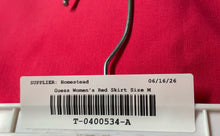 Load image into Gallery viewer, Guess Womens Red Side Zip &amp; Chain High Waist Short Wrap Skort Size Medium
